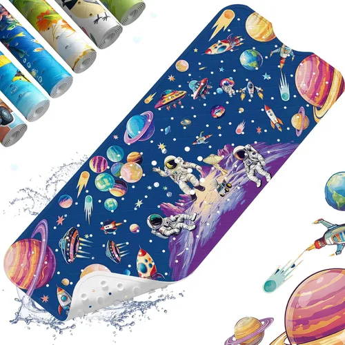 Miniatura 13 de XIYUNTE Alfombra de Baño para Bebé para Bañera Antideslizante Alfombra de Baño para Niños - 40''x16'' Extra Larga Alfombra de Bañera para Bebé
