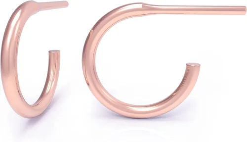 Miniatura 16 de Aretes de aro de plata de ley, plata de ley 925, 0.472 in, 16 ga, aretes de aro para mujer, aretes de aro de plata hipoalergénica, aretes de aro