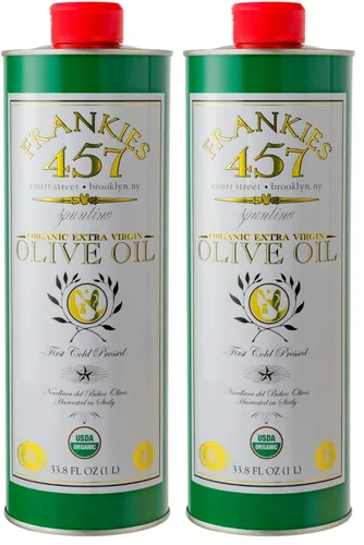 Miniatura 6 de Frankies Aceite de oliva orgánico extra virgen Lata de 16.9 onzas líquidas Aceite de oliva virgen extra siciliano real (EVOO) Aceitunas
