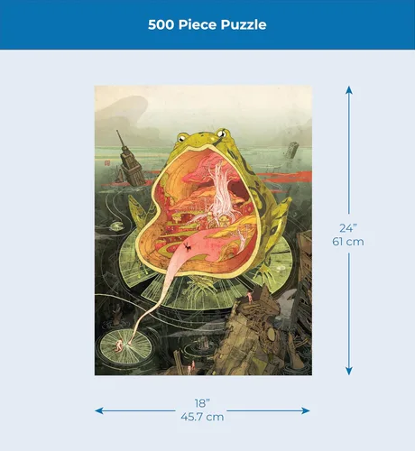 Miniatura 4 de New York Puzzle Company - Victo Ngai Utopia - Rompecabezas de 500 piezas para noches de juego familiares por Victo Ngai Utopia 500 Pieza