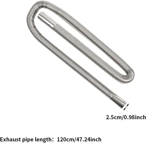 Miniatura 3 de Tubo de escape de tubo de calentador de aire, tubo de escape en espiral de acero inoxidable, calentador de aire profesional universal