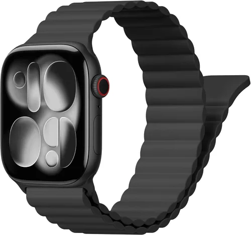 BXUXOHS - Bandas deportivas magnéticas para Apple Watch de 40mm, 38mm, 41mm, 42mm, 44mm, 45mm, 46mm, iWatch para mujeres y hombres, correa de
