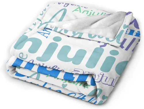 Miniatura 5 de SOFE - Manta de bebé personalizada para niño, manta personalizable con nombre para recién nacido, mantas de bebé personalizadas y manta para niños