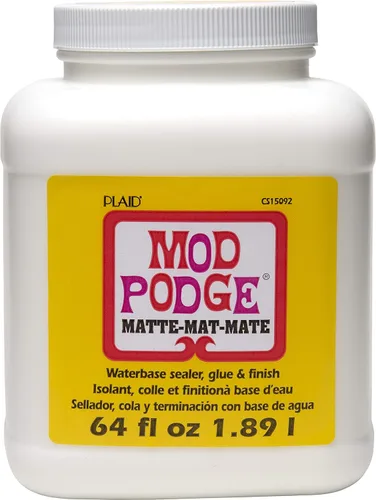 Mod Podge Sellador mate, pegamento y acabado: solución artesanal todo en uno - secado rápido, fácil de limpiar, para madera, papel, tela y más. No