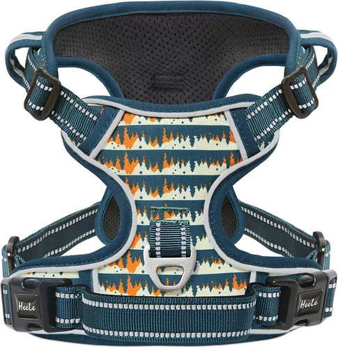 Miniatura 19 de Arnés para perro HEELE para perros grandes sin tirones Chaleco arnés para perro grande con mango acolchado suave reflectante para entrenamiento al