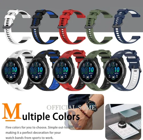 Miniatura 3 de Miimall Compatible con Forerunner 965 Band, 0.866 in Correa ajustable de silicona suave de repuesto para reloj deportivo Garmin Forerunner 965/965