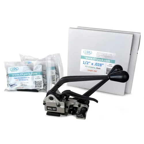 Miniatura 20 de IDL Packaging Recarga para kits de flejado de poliéster (PET) portátiles de 1/2 pulgada x 200 pies - Bobina de flejado de poliéster de 1/2 pulgada x