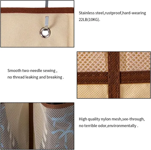 Miniatura 7 de KEEPJOY Organizador de zapatos sobre la puerta, organizador de zapatos colgante con 12 bolsillos de malla, organizador de zapatos para armario