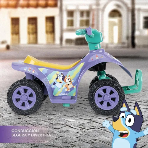 Miniatura 4 de Bluey ATV Quad de 6 V para niños, juguete potente y seguro con batería recargable, conducción hacia adelante y hacia atrás, capacidad máxima