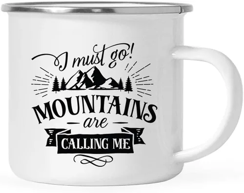 Miniatura 12 de Andaz Press Taza de café de acero inoxidable de 11 onzas, regalo de «And So The Adventure Begins», 1 paquete, cumpleaños, Navidad, exteriores, boda