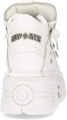 Miniatura 6 de New Rock 106N Tower - Botas de tobillo para mujer, 100% piel, estilo gótico, con plataforma punk, a la moda