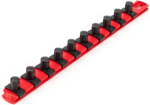 Miniatura 10 de TEKTON - Llave de tubo de 1/2 pulgada x riel de 33 cm con 10 clips (negro) OSR22210 Fabricado en EE. UU