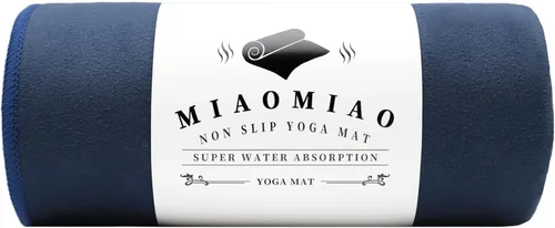Miniatura 21 de MIAOMIAO Juego de toallas antideslizantes para yoga caliente, microfibra súper absorbente, 24.5 x 72 pulgadas, diseño antideslizante, sin lesiones