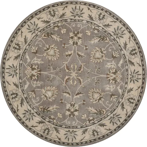 Miniatura 2 de SAFAVIEH Heritage Collection HG863A - Alfombra redonda de lana oriental de primera calidad, hecha a mano, 6 pies, color gris y beige