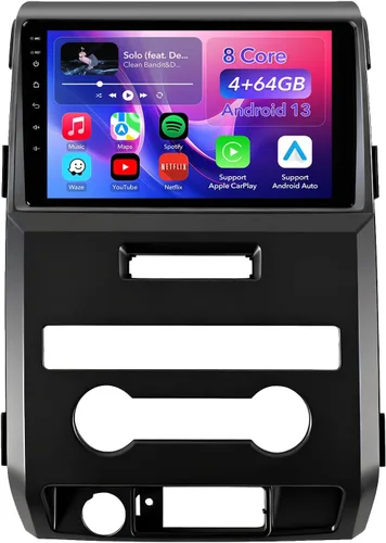 Miniatura 10 de 64GB Car Radio Stereo Upgrade for Ford F150 2009 2010 2011 2012, Plug and Play 9'' Android 13 Head Unit with Wireless Carplay/Android Auto/1080P