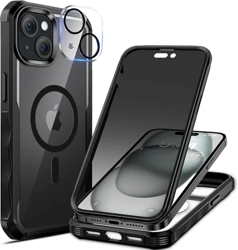 Miniatura 41 de seacosmo para iPhone Air Funda, Carcasa Completa con Protector de Privacidad de Vidrio Templado 9H Integrado y Protector de Lente de Cámara
