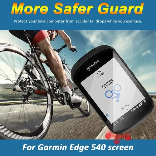 Miniatura 5 de Miimall [Paquete de 2] Protector de pantalla compatible con Garmin Edge 540, antihuellas, resistente a los arañazos, dureza 2.5D 9H, vidrio templado