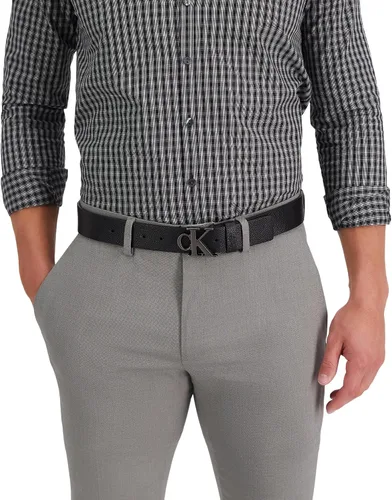 Miniatura 6 de Calvin Klein Cinturón casual CK con hebilla recortada con monograma para hombre