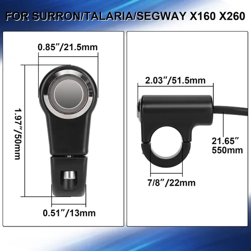 Miniatura 3 de Interruptor de encendido/apagado de faros delanteros para Surron Light Bee, interruptor de luz de manillar resistente al agua para accesorios