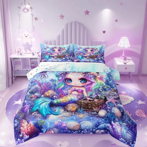 Miniatura 46 de Castle Fairy Rose Lipstick Bedding Set Elegant Quilted Comforter Set Twin Size,Women Cosmetic Duvet Insert with 1 Pillow Sham for Kids Boys Girls