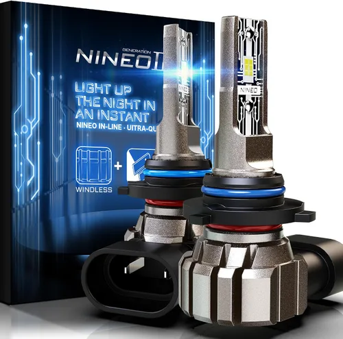Miniatura 11 de NINEO Bombillas H4, bombillas 9003, 300% superbrillantes, blanco frío 6500K, tamaño mini real 1:1, Plug and Play, accesorio de deportes motorizados