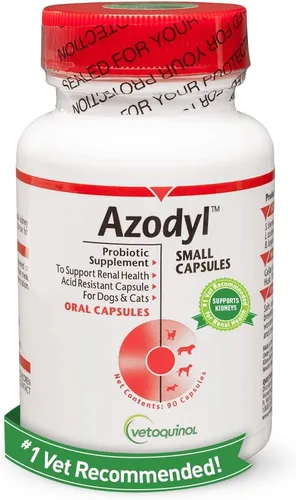 Vetoquinol Azodyl - Suplemento para la salud renal para perros y gatos, 90 unidades, probiótico para el bienestar de las mascotas, ayuda a apoyar la