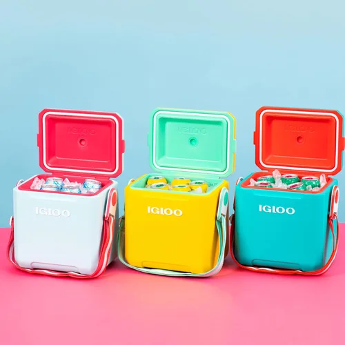 Miniatura 10 de Igloo Tag Along Too Coolers Enfriador de estilo picnic de carcasa dura aislada Cofre de hielo rodante Mist