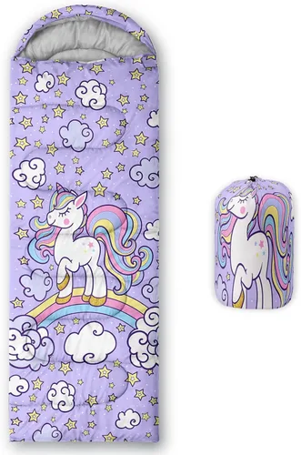 Miniatura 25 de Axolotl Saco de Dormir de Unicornio para Niños y Niñas – Sacos de Dormir Ligeros Cálidos para Clima Frío, Saco de Dormir Portátil Impermeable