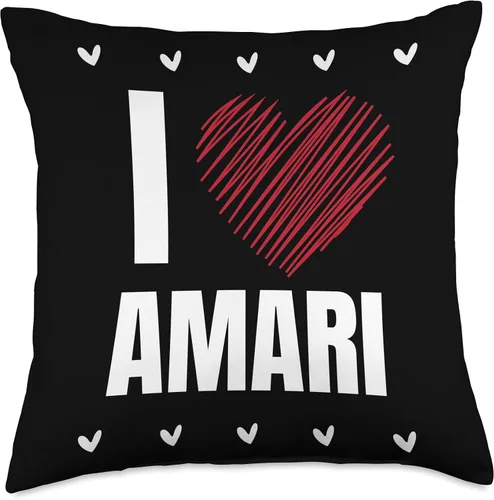 Miniatura 4 de I Love AMARI First Name Cool Heart Funny Almohada personalizada con nombre, 16 x 16 pulgadas, multicolor