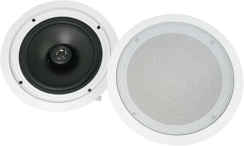 Miniatura 5 de Rockville Paquete CC80T: (10) altavoces de techo comerciales blancos de 8 en 2 vías 70 V para restaurante y bar, RCS180-6 amplificador Bluetooth