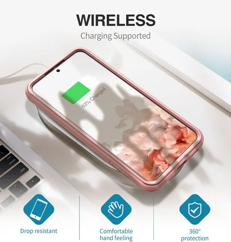 Miniatura 7 de SURITCH Funda para Samsung Galaxy S22, [protector de pantalla antiarañazos incorporado] Protección de cuerpo completo de 360° de doble capa, a
