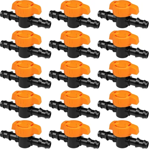 Miniatura 12 de 20 piezas de accesorios de riego por goteo conectores de acoplamiento para tubos de 1/2 pulgada, acopladores de púas por goteo para tubos de riego