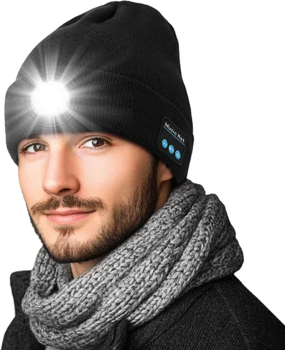 Miniatura 8 de Bluetooth Beanie with Light, LED Beanie with Built-in Speaker and Microphone, Unique Gifts for Men Women