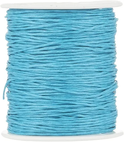 Miniatura 35 de Cordón de algodón encerado de 100 yardas, hilo de algodón trenzado naranja oscuro, cuerda de cuentas trenzada, cuerda para collar, pulsera, collar