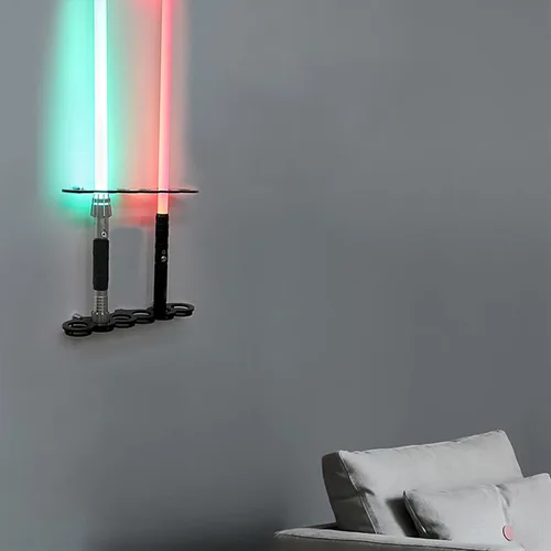 Miniatura 9 de Soporte de pared vertical para sable de luz. Soporte de pared para sable de luz. Aplicable a la mayoría de los sables de luz (1 agujero transparente)