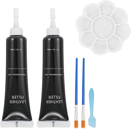 Miniatura 9 de Kit de reparación de cuero Kenbry para muebles, kit de reparación de vinilo de 12 colores para sofá, asientos de coche, chaqueta, cinturón, bolso