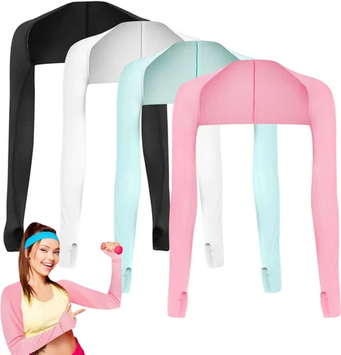 Miniatura 9 de PHOGARY Chal de enfriamiento mangas para brazos, protección solar UV, fundas de brazo cómodas y transpirables anti-UV para mujer