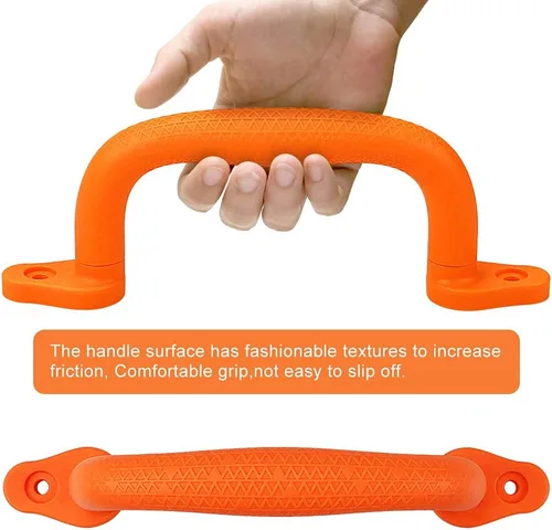 Miniatura 5 de SELEWARE Asas de seguridad naranjas para patio de recreo, asas de plástico antideslizantes para patio de juegos para niños para interiores y Naranja