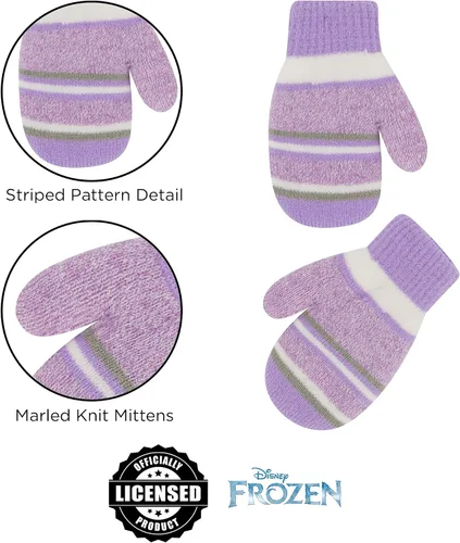 Miniatura 5 de Disney - Juego de gorro de invierno para niñas, bufanda y guantes para niños pequeños, 2-4 o Frozen Elsa & Anna, sombrero, bufandas y guantes