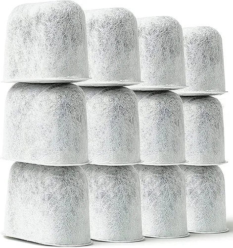 K&J Paquete de 12 filtros de carbón para agua, repuestos para cafeteras Cuisinart® - Se adapta a todas las cafeteras Cuisinart y Braun BrewSense