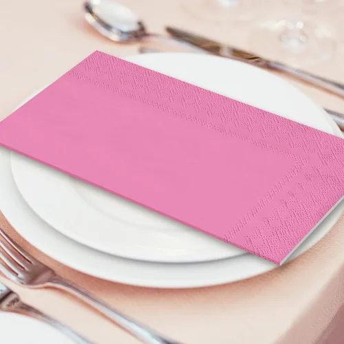 Miniatura 6 de Whaline Paquete de 150 servilletas rosas para invitados, 3 colores rosa degradado, toallas de mano desechables para baño, día de la madre, boda
