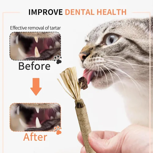 Miniatura 3 de Silvervine Sticks - Paquete de 3 juguetes para gatos, 100% naturales para masticar para gatitos, juguetes de hierba gatera para gatitos y gatos