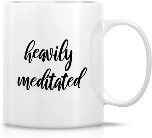 Miniatura 6 de Retreez Divertida taza de yoga con texto en inglés "I Do Yoga Because Punching People Is Frowned Upon Meditation", tazas de café de cerámica de 11