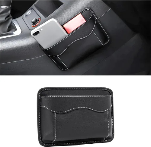 Miniatura 11 de Moly Magnolia Organizador de bolsillo lateral para asiento de automóvil, bolsa de almacenamiento de piel sintética con bandera estadounidense