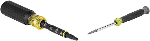 Klein Tools Destornillador multiherramienta 11 en 1 con clasificación de impacto con 7 puntas y 4 tamaños de destornillador de tuerca y juego de