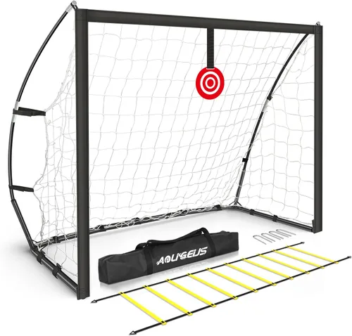 Portable Soccer Goal for Backyard, Kids Youth Adults Soccer Goal Set with Net + Ground Stakes, Soccer Target and Agility Speed Training Equipment