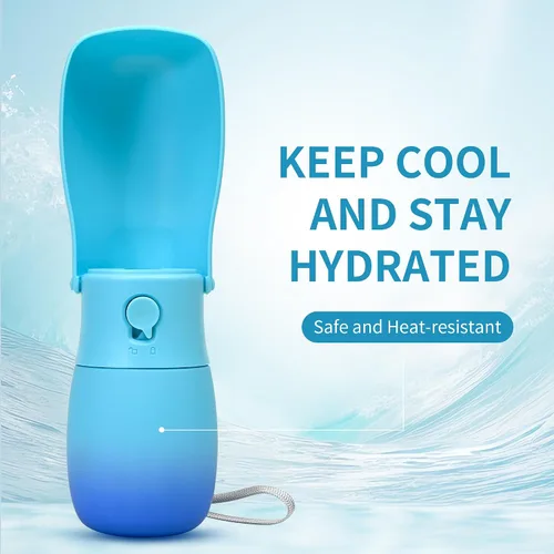 Miniatura 2 de Botella de agua para perros, cuenco de agua de viaje para cachorros, dispensador de agua portátil a prueba de fugas para cachorros, botella de agua
