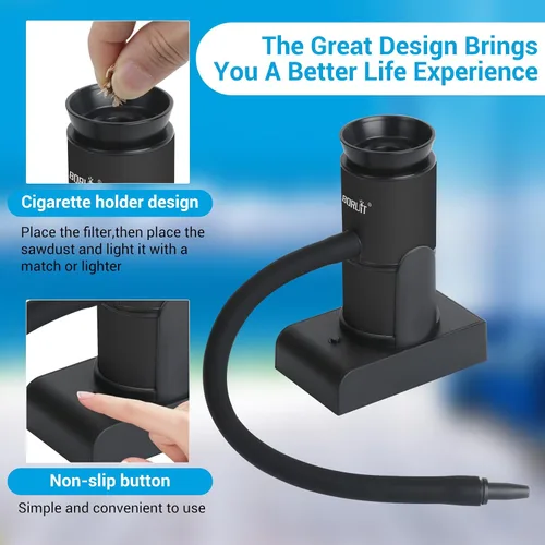 Miniatura 4 de BORUIT Pistola para Ahumar Cóctel Incluye Virutas de Madera y Accesorios, Ahumador Portátil para Bebidas, Kit de Infusión de Humo
