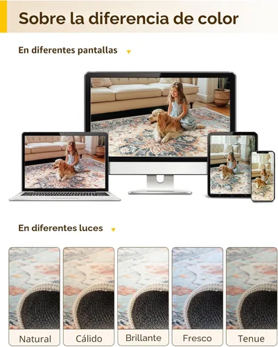 Miniatura 7 de RELEANY - Tapete de 2 x 3 pies, lavable, antideslizante, con patrón floral, vintage, de medallón y aspecto desgastado, para sala de estar, azul