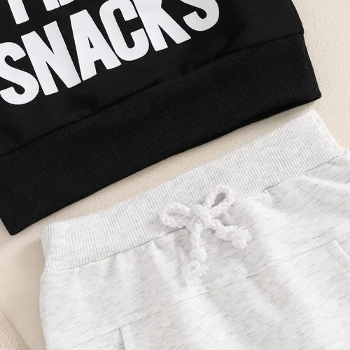 Miniatura 108 de BemeyourBBs Conjunto divertido de sudadera y pantalones de manga larga con letras divertidas para bebé niño y niño